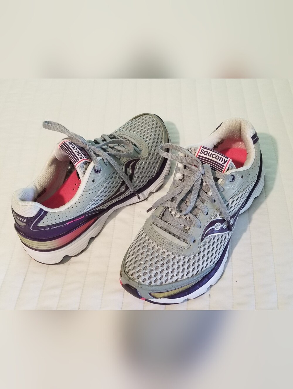 Saucony Shadow Genesis, Women's SZ 7.5 Running Shoe, Pink Gray Plum